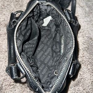 Steve Madden Black Crossbody Bag with Textured Leather